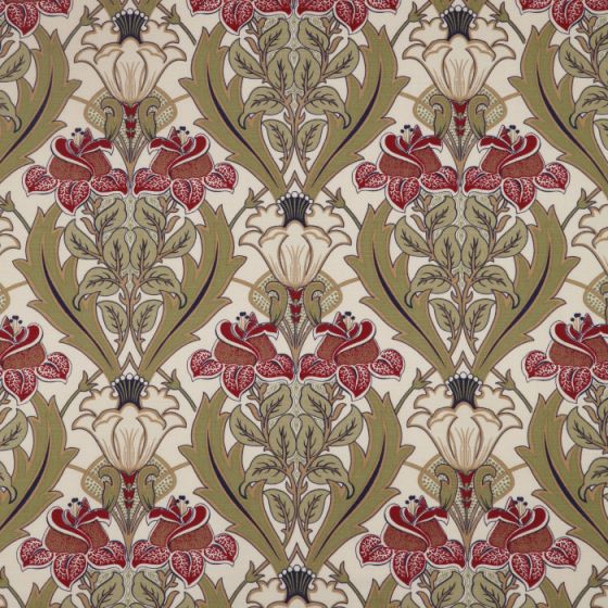 Acanthus in Cherry by iLiv Fabric | Curtain Fabric Store