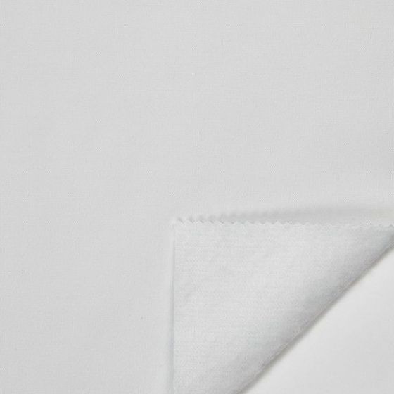 Bonded Poly Cotton Twill with Polyester Fleece 6408 in White by Curtain ...