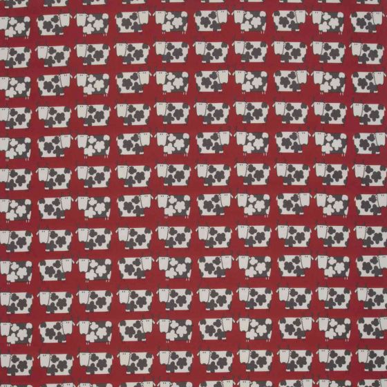 Moo Moo Scarlet Stock by iLiv Fabrics | Curtain Fabric Store